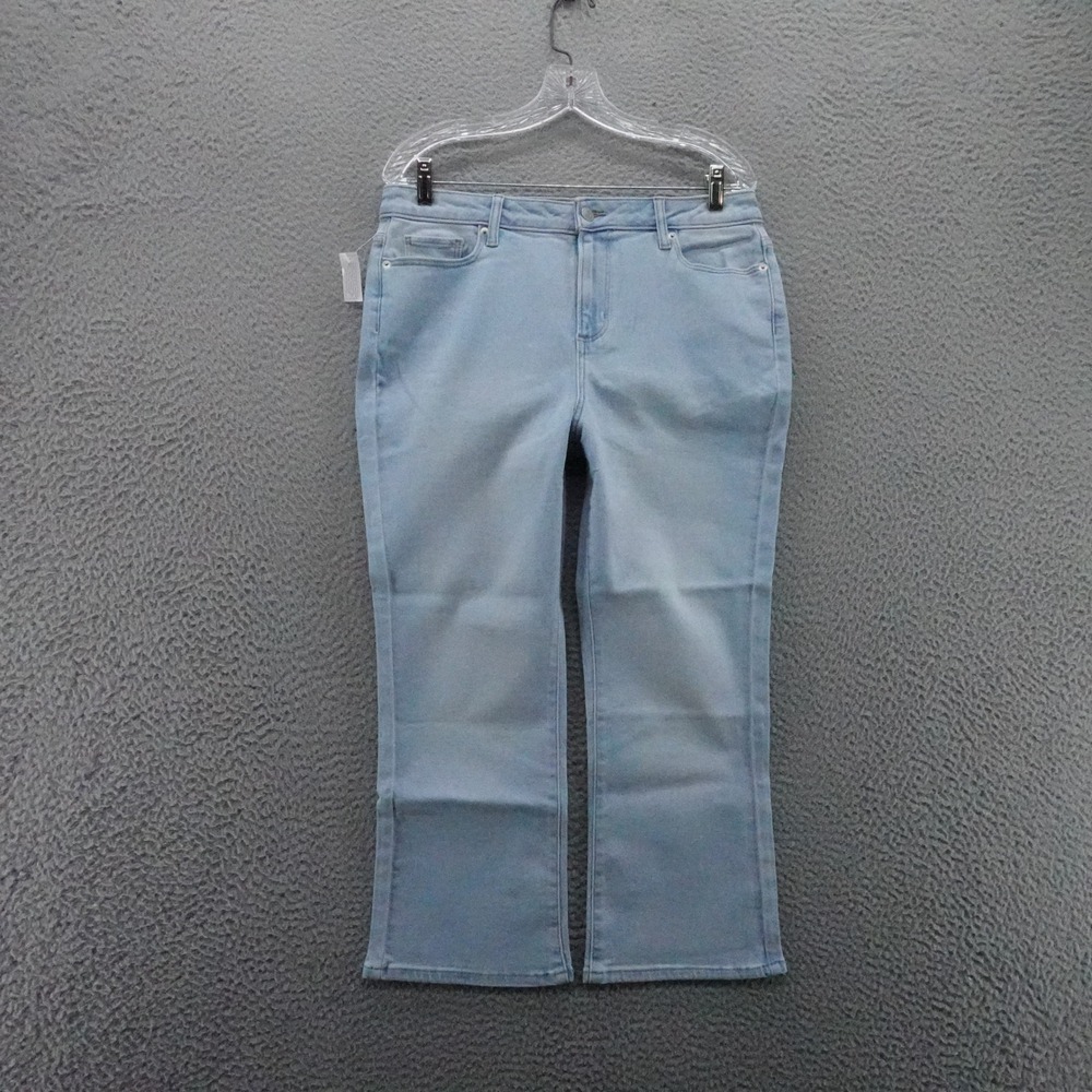 Member's Mark Womens High Rise Crop Flare Jean Light Wash‎ Blue Size 10 NEW